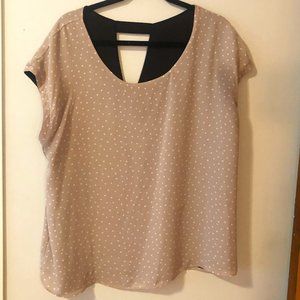 Reversible cap sleeve blouse